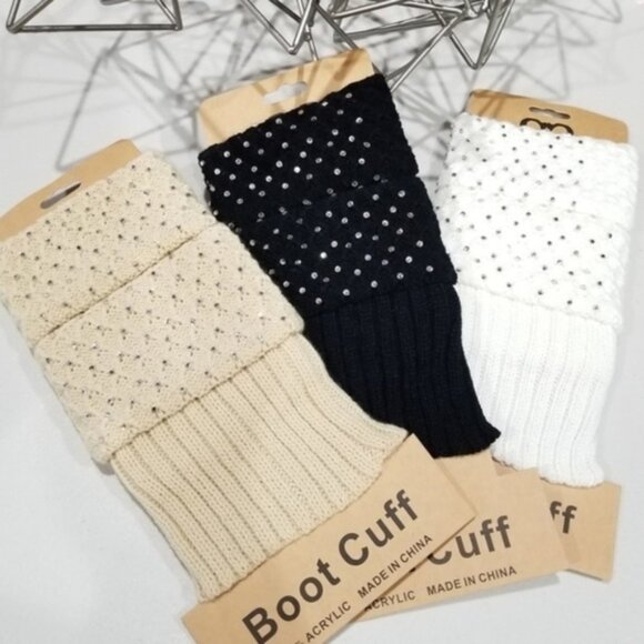 RHINESTONE BOOT CUFFS - Picture 3 of 4